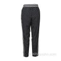 Pantalon en rayonne imprimé vintage pour femme